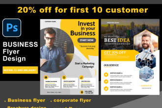 do business flyer, corporate flyer, brochure within 12 hours