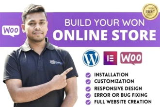 make a creative ecommerce website wordpress woocommerce
