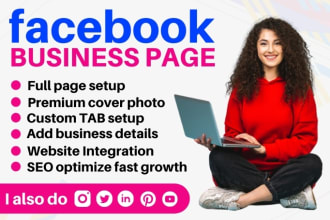 create and design facebook business page or fan page
