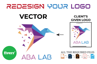 redesign redraw recreate vectorize and update logo 3d