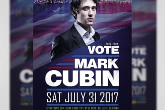 design political poster, flyer postcard or any other graphics