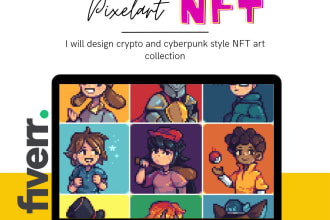design crypto and cyberpunk style nft art collections