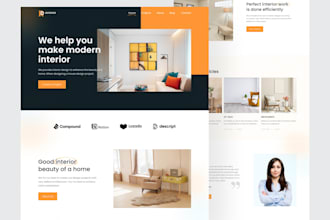 create a professional interior designer website