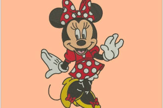 do embroidery digitizing in dst pes svg in 24hours