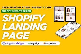design high converting shopify landing page product page pagefly zipify gempages