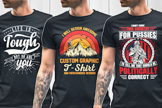 design vintage t shirt and custom merch tshirt graphic