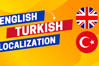 do english to turkish website and mobile app localization