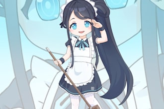 draw anime chibi character for you
