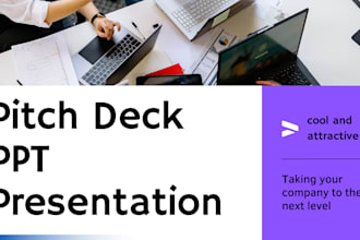 design a pitch deck PPT presentation