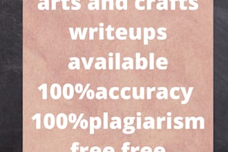 write absorbing arts and crafts articles
