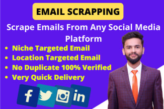 provide niche targeted email list for business in 24 hours