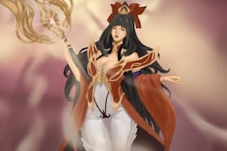 drawing concept art stylized art for dnd, oc, game, etc