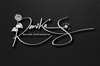 design signature logo photography, watermark design