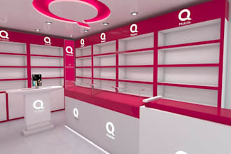 design 3d retail store interior