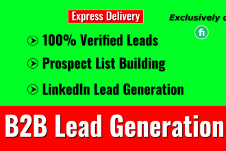 do b2b lead generation, targeted email list from linkedin