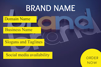 suggest unique, catchy business name  with domain name