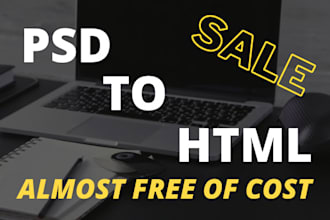 covert your PSD to HTML  responsive website
