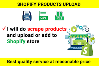 do scrape products and upload or add to shopify store