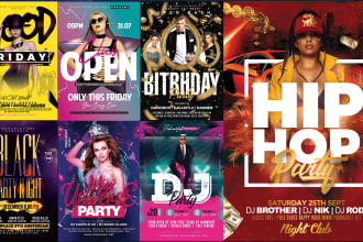 do dj, hip hop, concert, nightclub, music, club party flyers