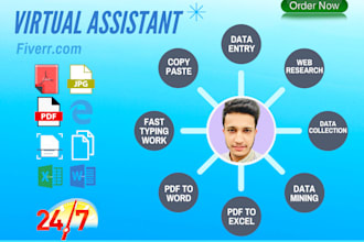 do data entry, web research, excel data entry perfectly