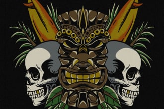 custom illustration images for merchandise or t shirt design
