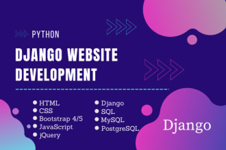 develop full stack website with python django