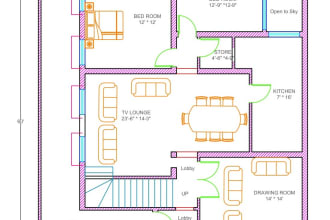 create 2d architectural house plans on autocad or revit