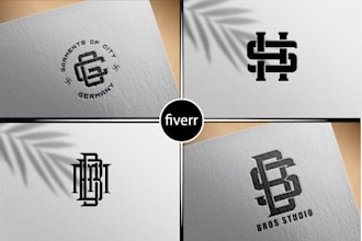design modern monogram and initial business logo