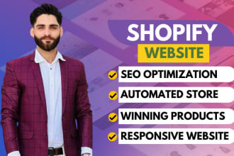 build  passive income dropshipping shopify website or shopify store