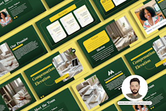design a premium company profile presentation in powerpoint