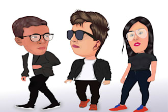 draw big head cartoon caricature from your photo