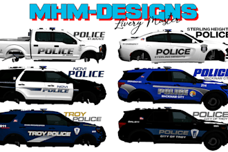 design livery for fivem police, ems and racing vehicles