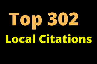 do 302 local citations and directory submission for any country