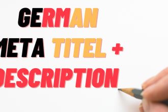 write german meta titel and meta description