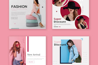 do professional social media, web banner design