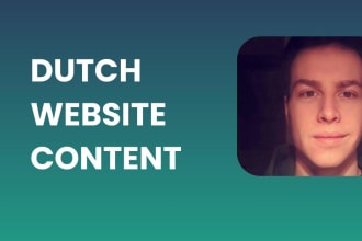 write dutch SEO website content and copy