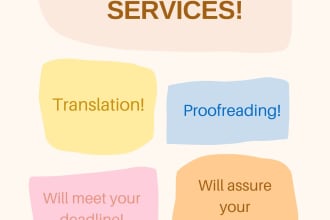 proofread and translate anything in french and in english