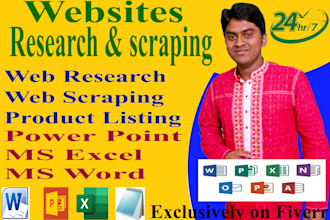 do web research and web scraping