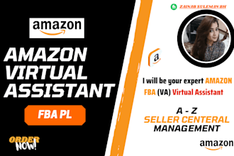 be professional amazon seller central virtual assistant, VA  private label