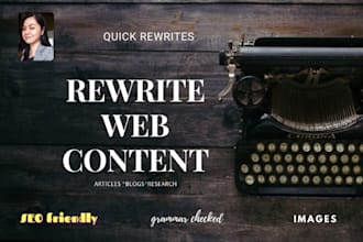 rewrite blogs or articles