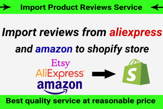 import review from aliexpress or amazon to shopify store