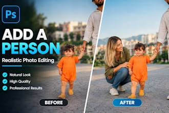 realistically merge or add a person into any photo using photoshop