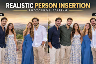 realistically merge or add a person into any photo using photoshop
