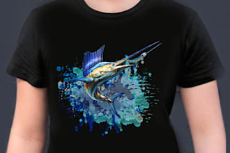 do unique hunting fishing and others custom t shirt design for you