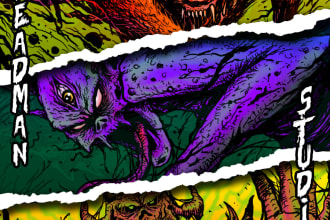 hardcore punk metal  artwork for band merch clothing brands