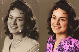 restore old photos in new retouching and colorize old photos