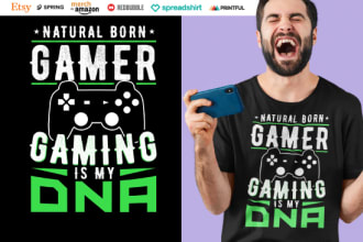 create a custom gaming t shirt design that sells