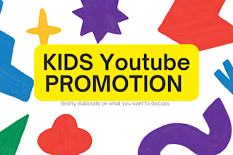 do organic  promotion for kids youtube video and channel