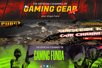 make for you an awesome youtube channel art banner