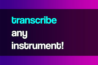transcribe any music into notation, tab or midi